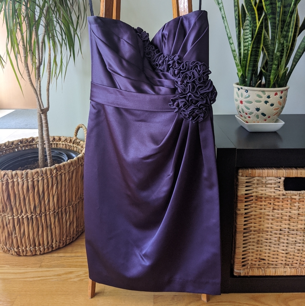 🟣Strapless cocktail dress